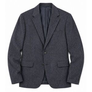 Strathmore Mens Cashmere Blazer 44R Charcoal Grey Red Pinstripe Sport Coat USA